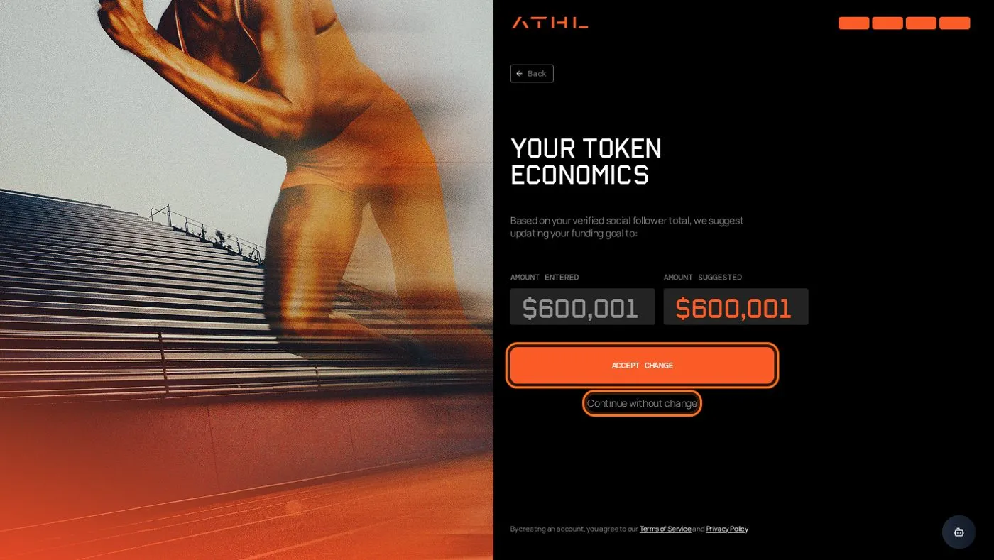 Final step: suggested token economics